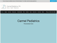 Tablet Screenshot of carmelpediatricspa.com